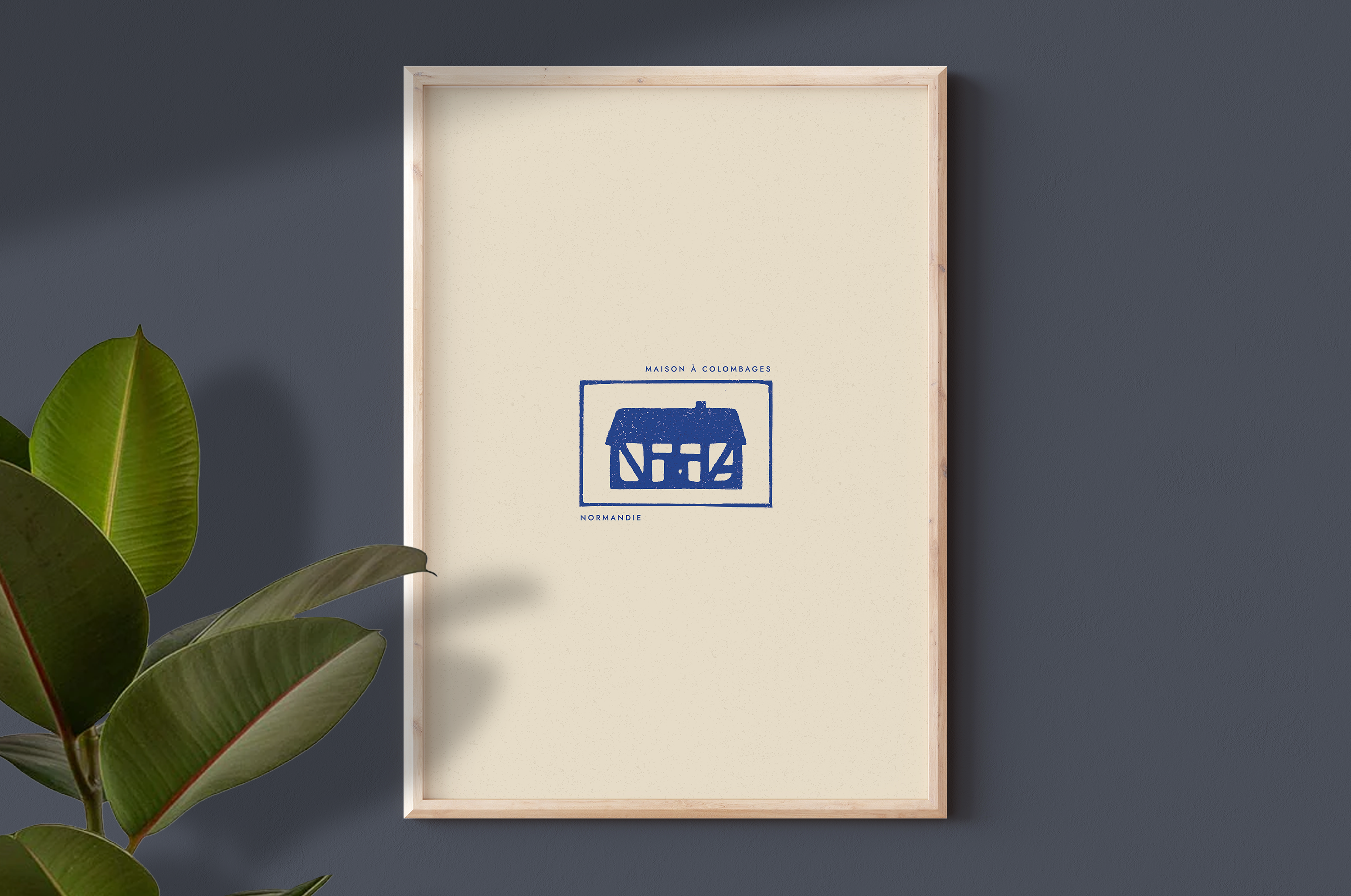 AFFICHE NORMANDIE - MAISON À COLOMBAGES