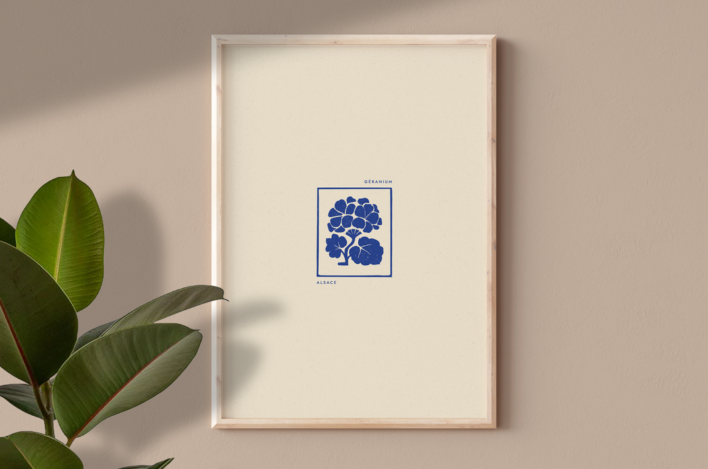 AFFICHE ALSACE - GÉRANIUM