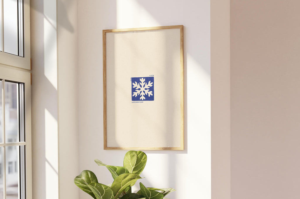 Affiche Savoie Mont Blanc - Flocon de neige