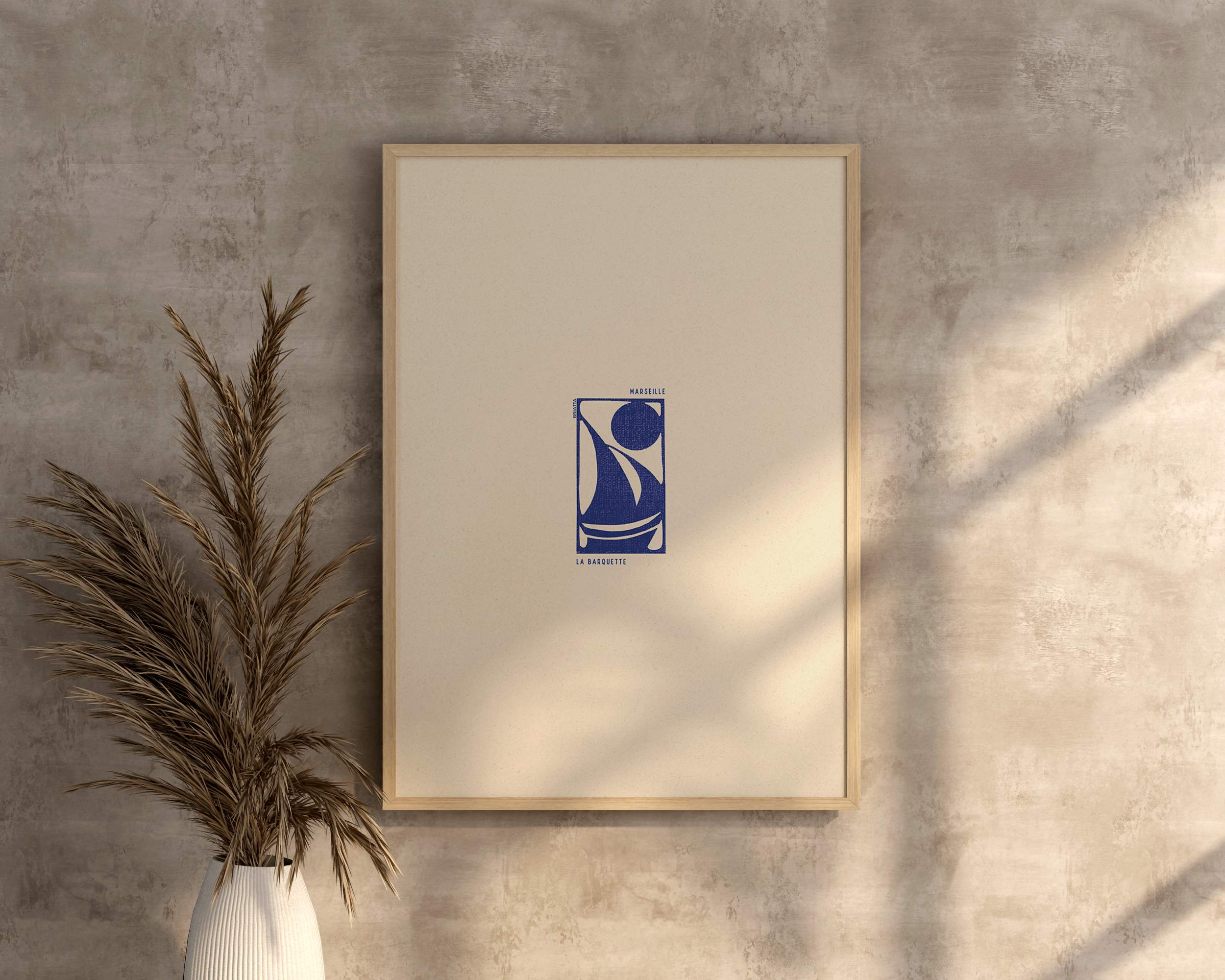 Affiche La Barquette - Illustration Linogravure