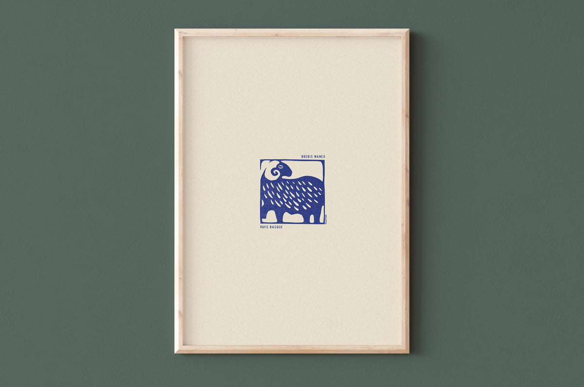 Affiche Pays Basque - Brebis Manech