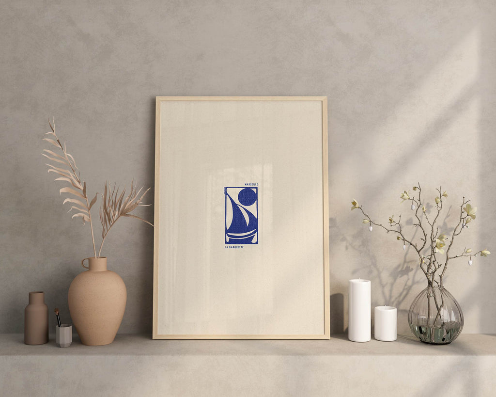 Affiche La Barquette - Illustration Linogravure